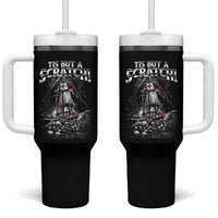 Funny Tis But A Scratch Medieval Warrior Knight Tumbler With Handle Funny Gift Sarcastic Quote