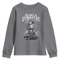 Funny Tis But A Scratch Medieval Warrior Knight Youth Sweatshirt Funny Gift Sarcastic Quote