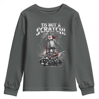 Funny Tis But A Scratch Medieval Warrior Knight Youth Sweatshirt Funny Gift Sarcastic Quote