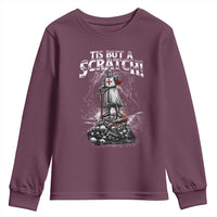 Funny Tis But A Scratch Medieval Warrior Knight Youth Sweatshirt Funny Gift Sarcastic Quote