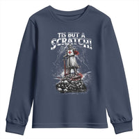 Funny Tis But A Scratch Medieval Warrior Knight Youth Sweatshirt Funny Gift Sarcastic Quote