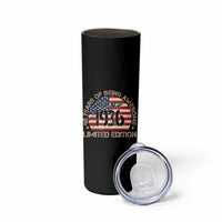 90th Birthday Skinny Tumbler Vintage 1936 90 Year Old Birthday USA Flag