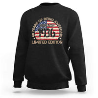 90th Birthday Sweatshirt Vintage 1936 90 Year Old Birthday USA Flag