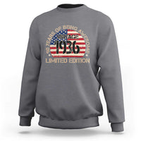 90th Birthday Sweatshirt Vintage 1936 90 Year Old Birthday USA Flag