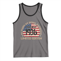 90th Birthday Tank Top Vintage 1936 90 Year Old Birthday USA Flag