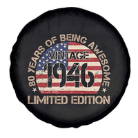 80th Birthday Spare Tire Cover Vintage 1946 80 Year Old Birthday USA Flag