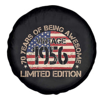 70th Birthday Spare Tire Cover Vintage 1956 70 Year Old Birthday USA Flag