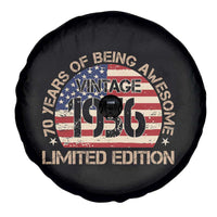 70th Birthday Spare Tire Cover Vintage 1956 70 Year Old Birthday USA Flag
