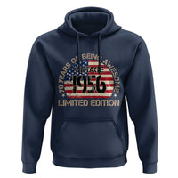 70th Birthday Hoodie Vintage 1956 70 Year Old Birthday USA Flag