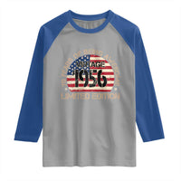 70th Birthday Raglan Shirt Vintage 1956 70 Year Old Birthday USA Flag