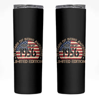 70th Birthday Skinny Tumbler Vintage 1956 70 Year Old Birthday USA Flag