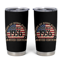 70th Birthday Tumbler Cup Vintage 1956 70 Year Old Birthday USA Flag
