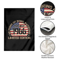 60th Birthday Garden Flag Vintage 1966 60 Year Old Birthday USA Flag