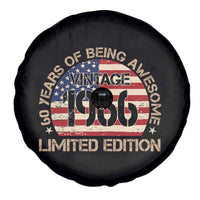 60th Birthday Spare Tire Cover Vintage 1966 60 Year Old Birthday USA Flag