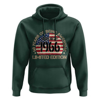 60th Birthday Hoodie Vintage 1966 60 Year Old Birthday USA Flag