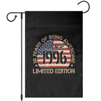 30th Birthday Garden Flag Vintage 1996 30 Year Old Birthday USA Flag