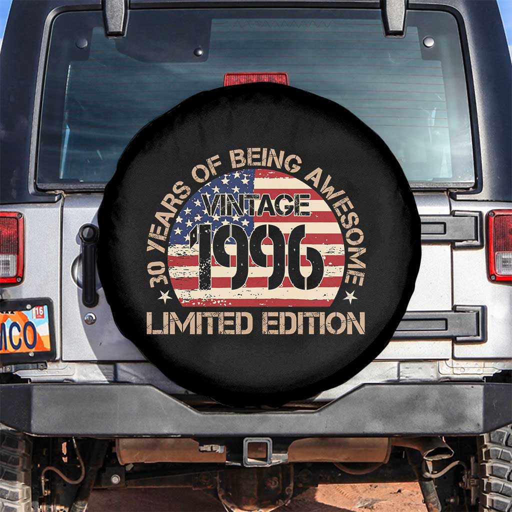 30th Birthday Spare Tire Cover Vintage 1996 30 Year Old Birthday USA Flag