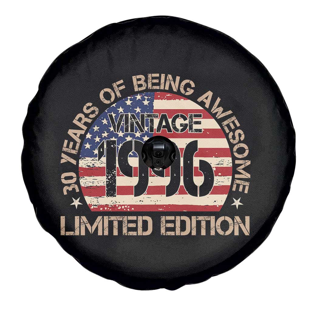 30th Birthday Spare Tire Cover Vintage 1996 30 Year Old Birthday USA Flag