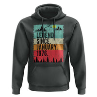 Personalized 1976 Birthday Hoodie Custom Date Vintage Retro 50th Birthday Gifts 50 Years Old