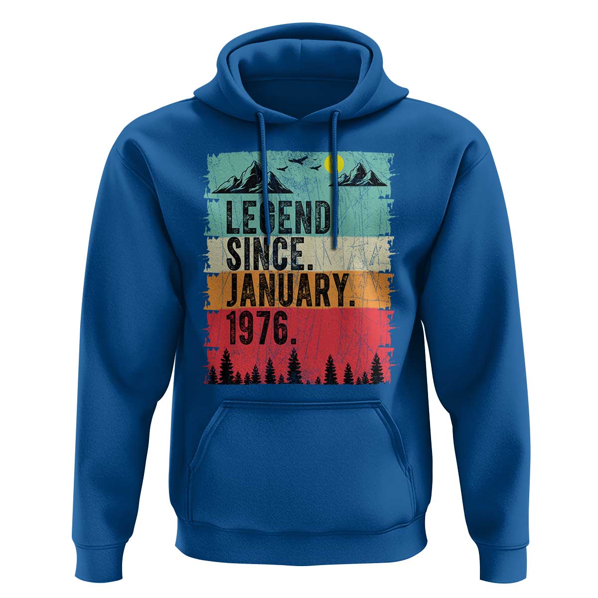 Personalized 1976 Birthday Hoodie Custom Date Vintage Retro 50th Birthday Gifts 50 Years Old
