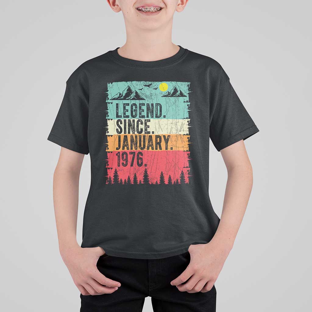 Personalized 1976 Birthday T Shirt For Kid Custom Date Vintage Retro 50th Birthday Gifts 50 Years Old