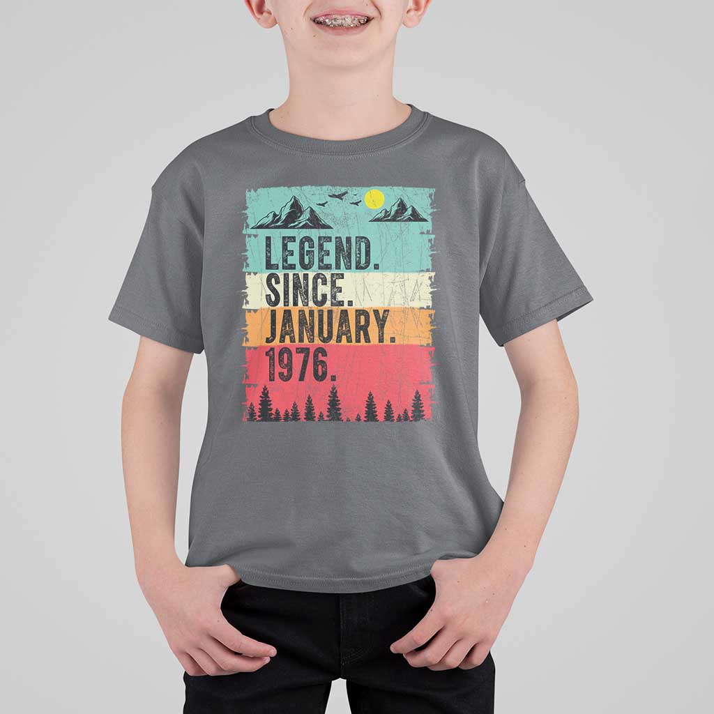 Personalized 1976 Birthday T Shirt For Kid Custom Date Vintage Retro 50th Birthday Gifts 50 Years Old