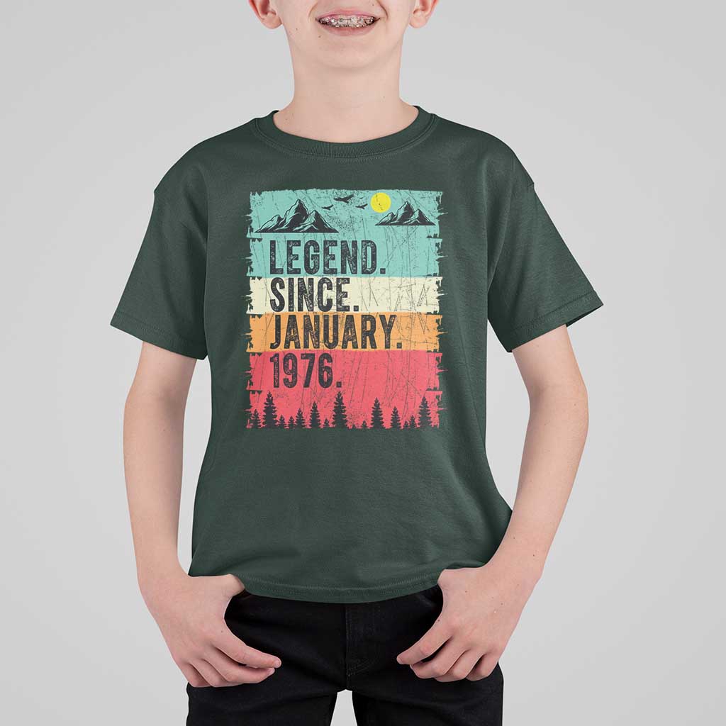 Personalized 1976 Birthday T Shirt For Kid Custom Date Vintage Retro 50th Birthday Gifts 50 Years Old