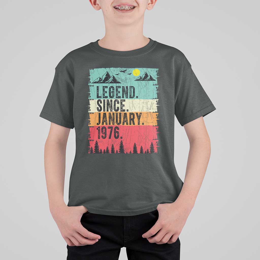 Personalized 1976 Birthday T Shirt For Kid Custom Date Vintage Retro 50th Birthday Gifts 50 Years Old