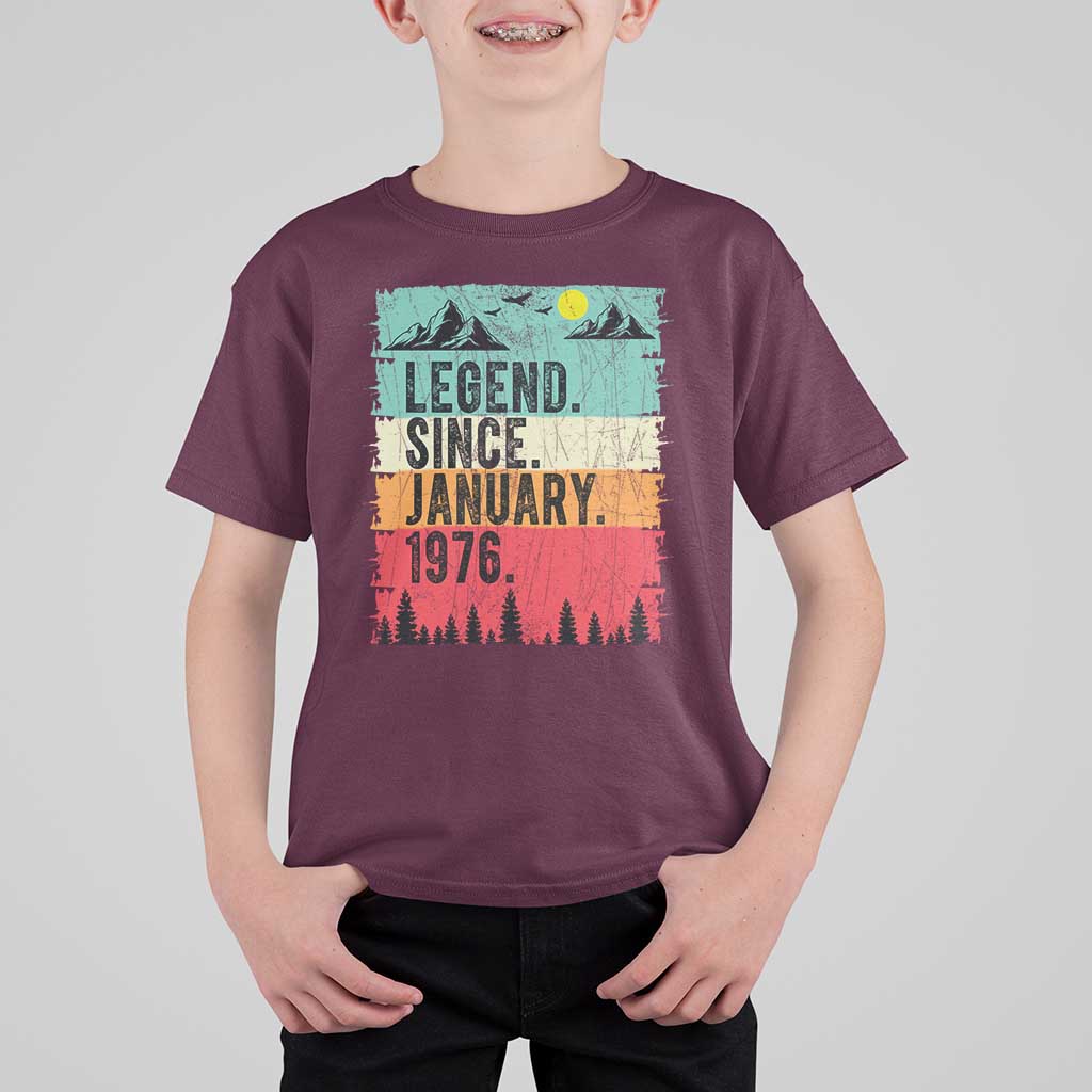 Personalized 1976 Birthday T Shirt For Kid Custom Date Vintage Retro 50th Birthday Gifts 50 Years Old