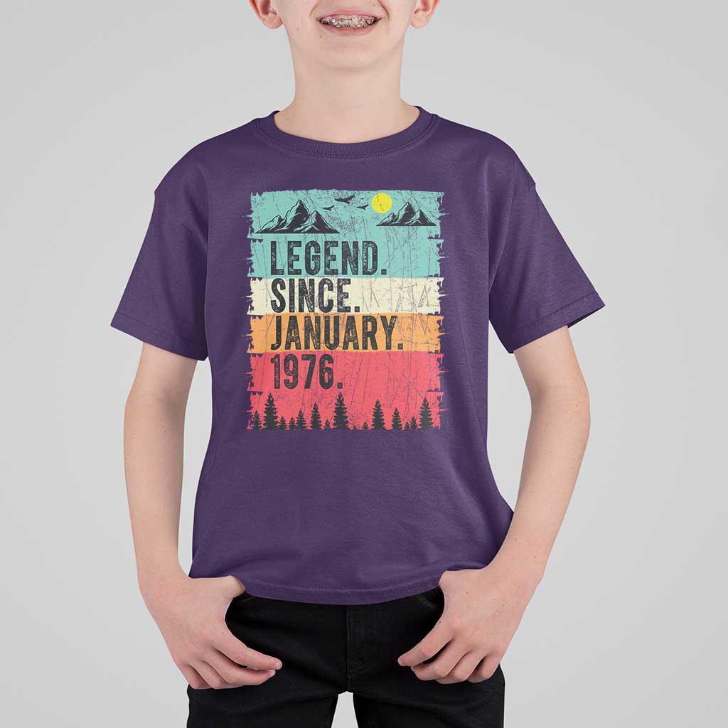 Personalized 1976 Birthday T Shirt For Kid Custom Date Vintage Retro 50th Birthday Gifts 50 Years Old