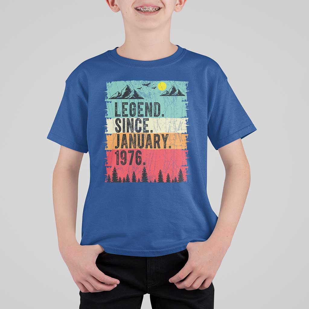 Personalized 1976 Birthday T Shirt For Kid Custom Date Vintage Retro 50th Birthday Gifts 50 Years Old