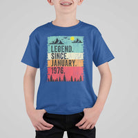 Personalized 1976 Birthday T Shirt For Kid Custom Date Vintage Retro 50th Birthday Gifts 50 Years Old