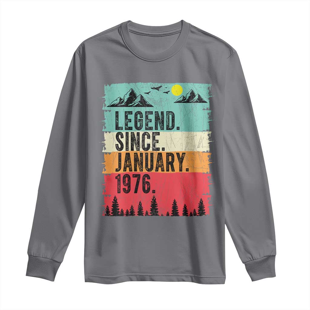 Personalized 1976 Birthday Long Sleeve Shirt Custom Date Vintage Retro 50th Birthday Gifts 50 Years Old