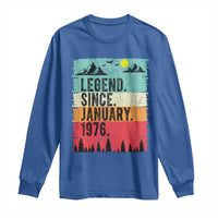 Personalized 1976 Birthday Long Sleeve Shirt Custom Date Vintage Retro 50th Birthday Gifts 50 Years Old