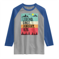 Personalized 1976 Birthday Raglan Shirt Custom Date Vintage Retro 50th Birthday Gifts 50 Years Old