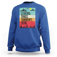 Personalized 1976 Birthday Sweatshirt Custom Date Vintage Retro 50th Birthday Gifts 50 Years Old