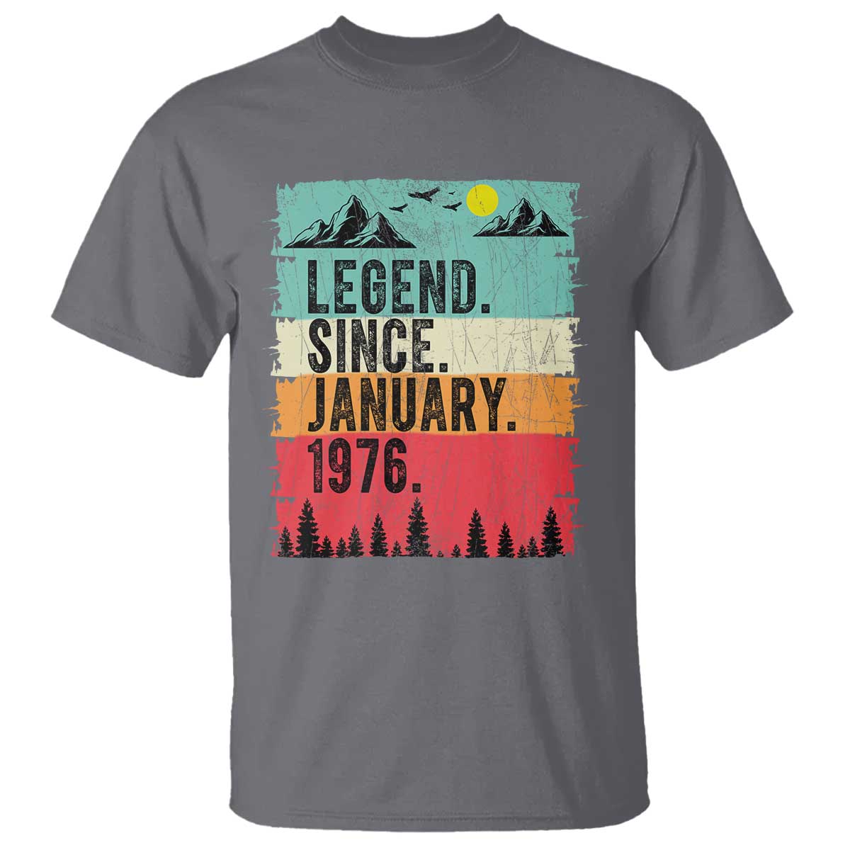 Personalized 1976 Birthday T Shirt Custom Date Vintage Retro 50th Birthday Gifts 50 Years Old
