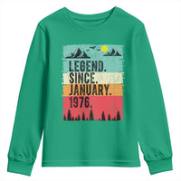 Personalized 1976 Birthday Youth Sweatshirt Custom Date Vintage Retro 50th Birthday Gifts 50 Years Old