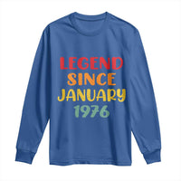 Personalized Legend Since 1976 Long Sleeve Shirt Custom Month Vintage Retro 50th Birthday Gifts 50 Years Old