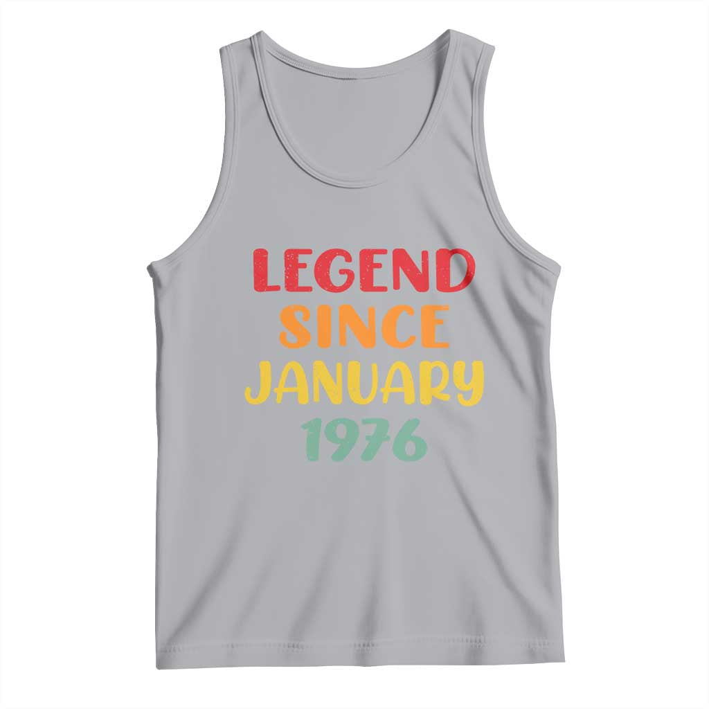 Personalized Legend Since 1976 Tank Top Custom Month Vintage Retro 50th Birthday Gifts 50 Years Old