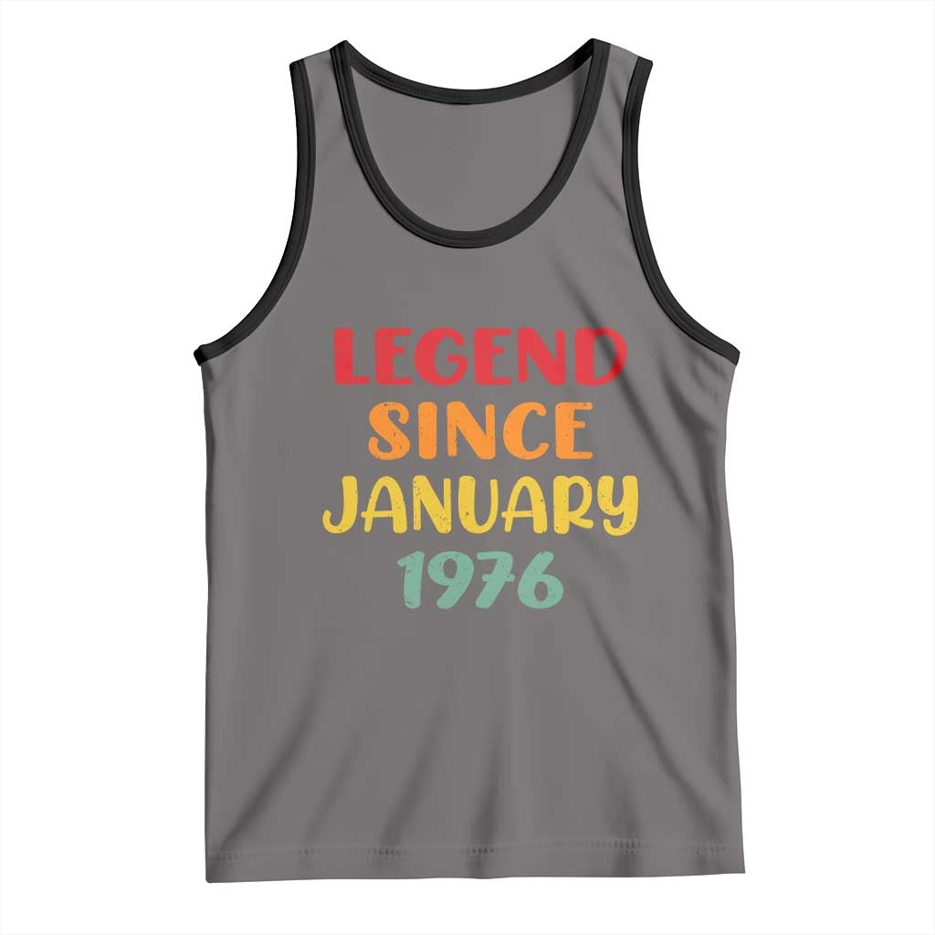 Personalized Legend Since 1976 Tank Top Custom Month Vintage Retro 50th Birthday Gifts 50 Years Old