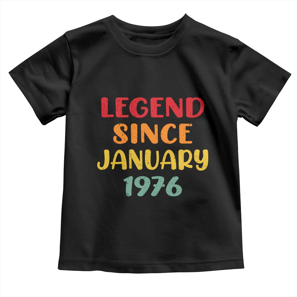 Personalized Legend Since 1976 Toddler T Shirt Custom Month Vintage Retro 50th Birthday Gifts 50 Years Old