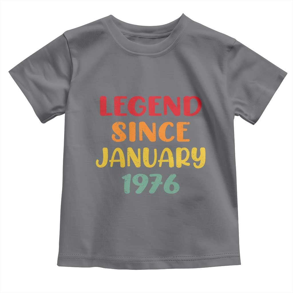 Personalized Legend Since 1976 Toddler T Shirt Custom Month Vintage Retro 50th Birthday Gifts 50 Years Old