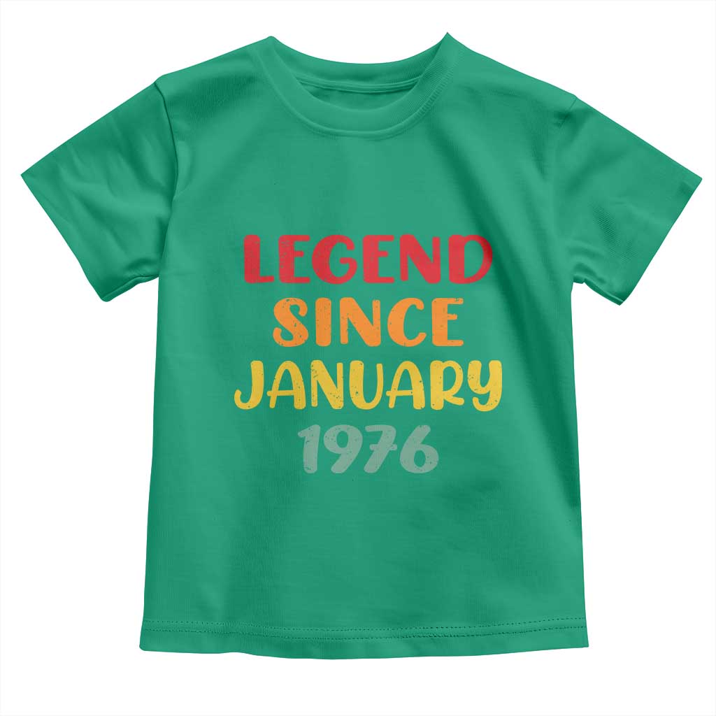 Personalized Legend Since 1976 Toddler T Shirt Custom Month Vintage Retro 50th Birthday Gifts 50 Years Old
