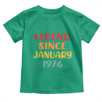 Personalized Legend Since 1976 Toddler T Shirt Custom Month Vintage Retro 50th Birthday Gifts 50 Years Old