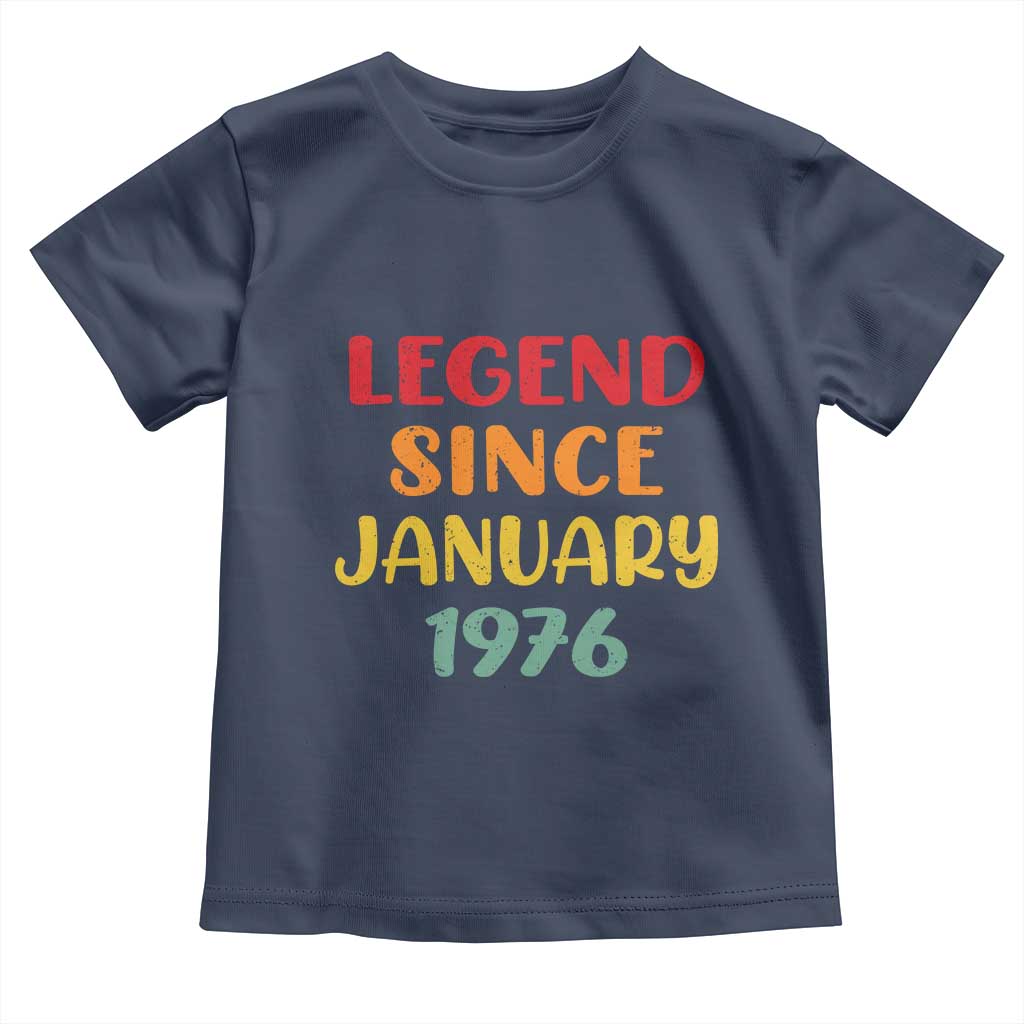 Personalized Legend Since 1976 Toddler T Shirt Custom Month Vintage Retro 50th Birthday Gifts 50 Years Old