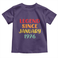 Personalized Legend Since 1976 Toddler T Shirt Custom Month Vintage Retro 50th Birthday Gifts 50 Years Old