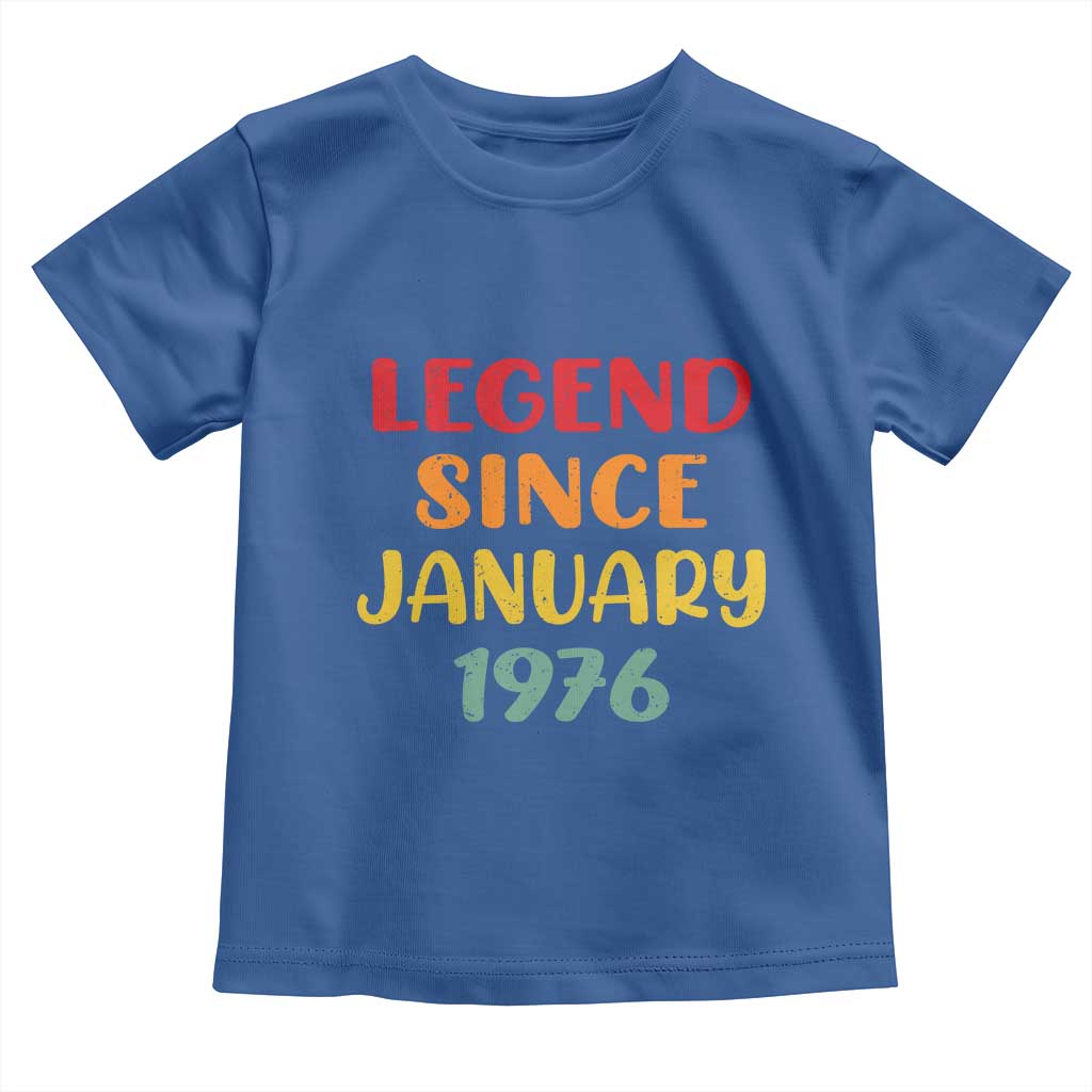 Personalized Legend Since 1976 Toddler T Shirt Custom Month Vintage Retro 50th Birthday Gifts 50 Years Old