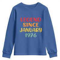 Personalized Legend Since 1976 Youth Sweatshirt Custom Month Vintage Retro 50th Birthday Gifts 50 Years Old