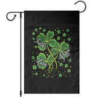 Four Leaf Clover Christian Garden Flag Irish Lucky Shamrock Faith Hope Love Religious